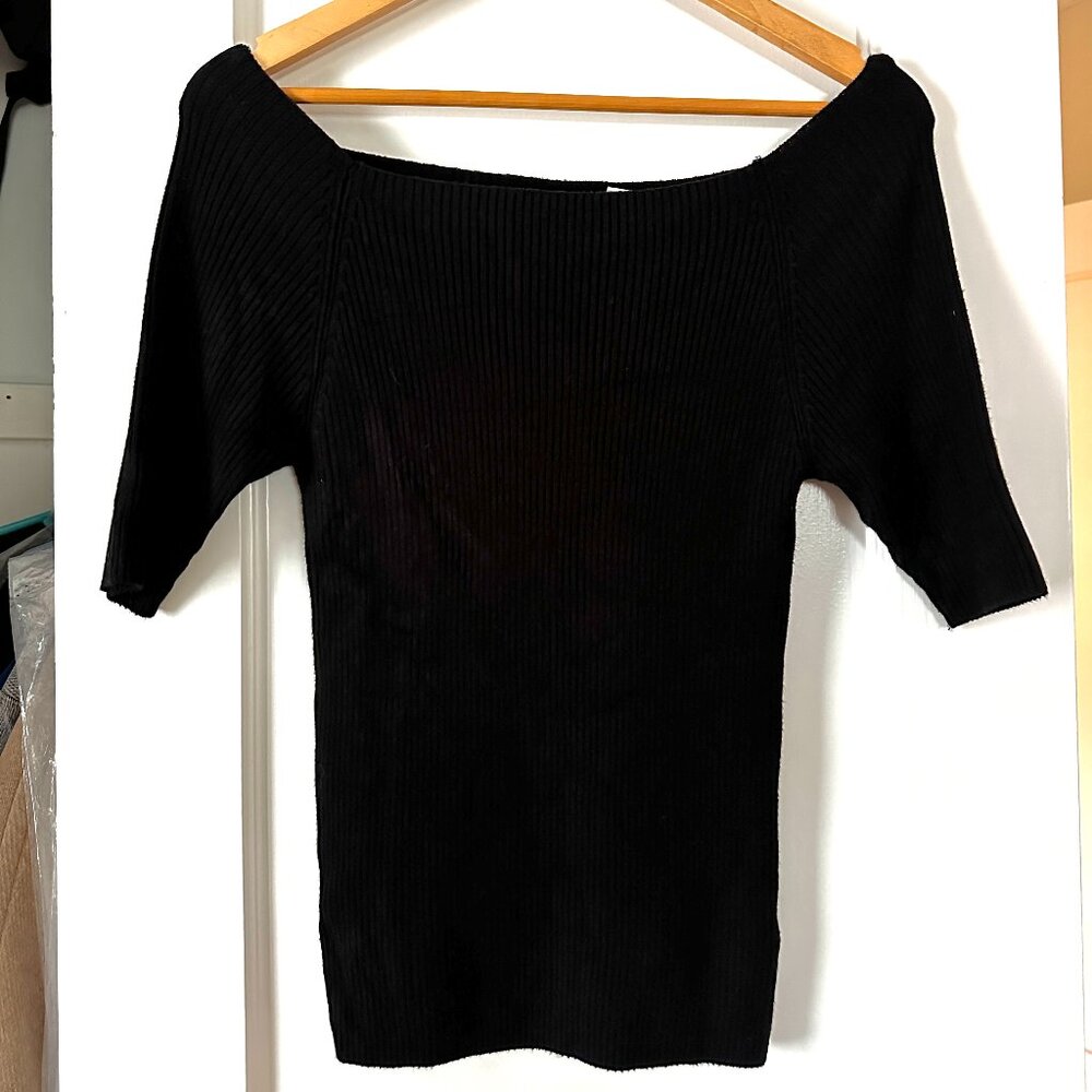 ETT TWA By Anthropologie Off-Shoulder Knit Sweater Top